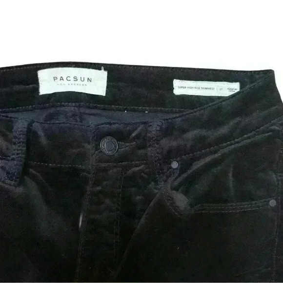 {PacSun} "Super High-Rise Skinniest" Slim Skinny Stretch Velvet Jeans Pants - Picture 6 of 7